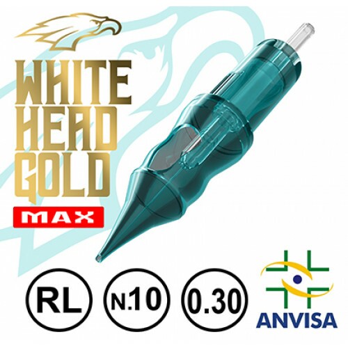 CARTUCHO COM AGULHA WHITE HEAD GOLD 0,30mm Ref.09RL-10 MAX